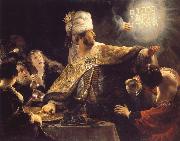 REMBRANDT Harmenszoon van Rijn Belshazzar0s Feast oil